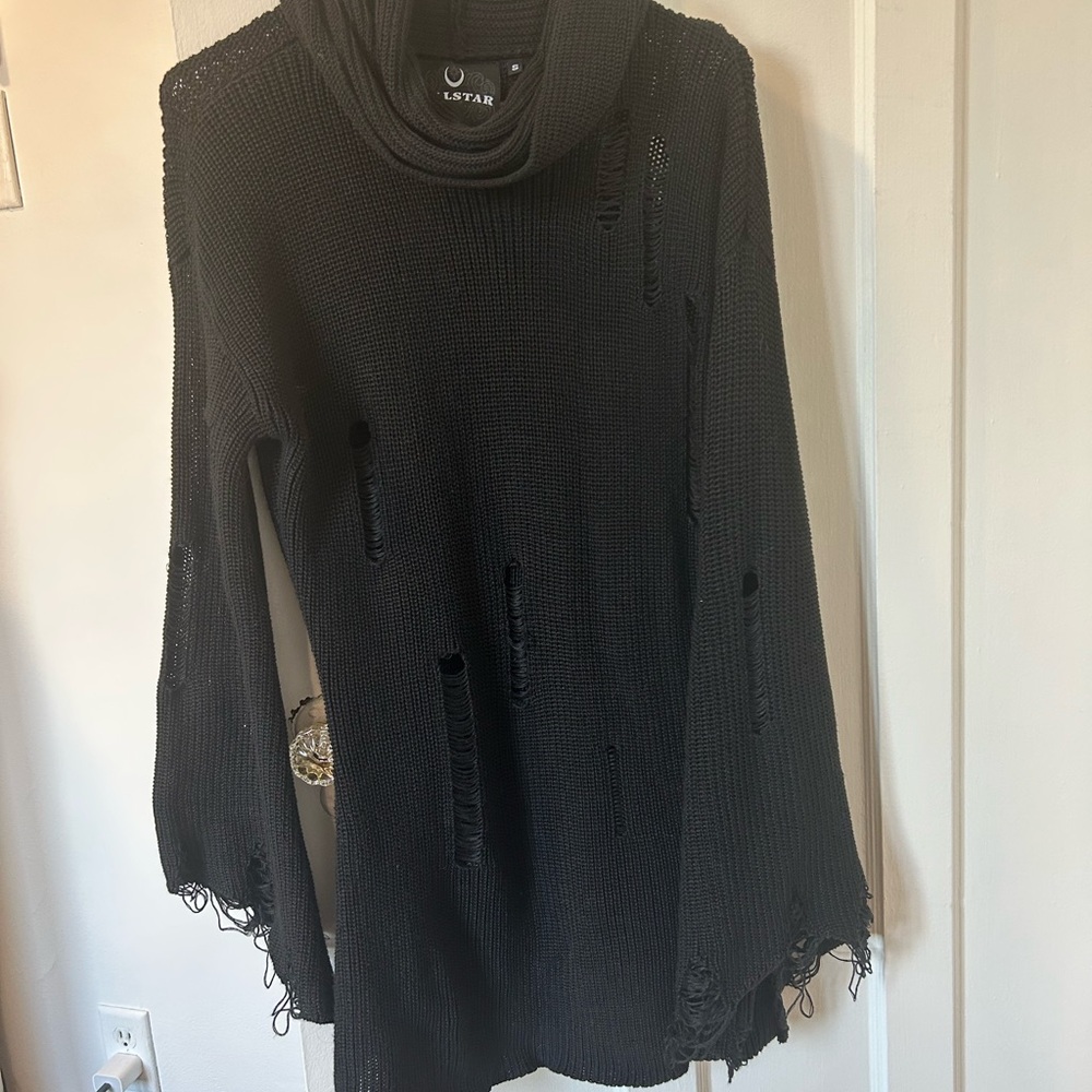 Killstar black Knit Cowl tunique small